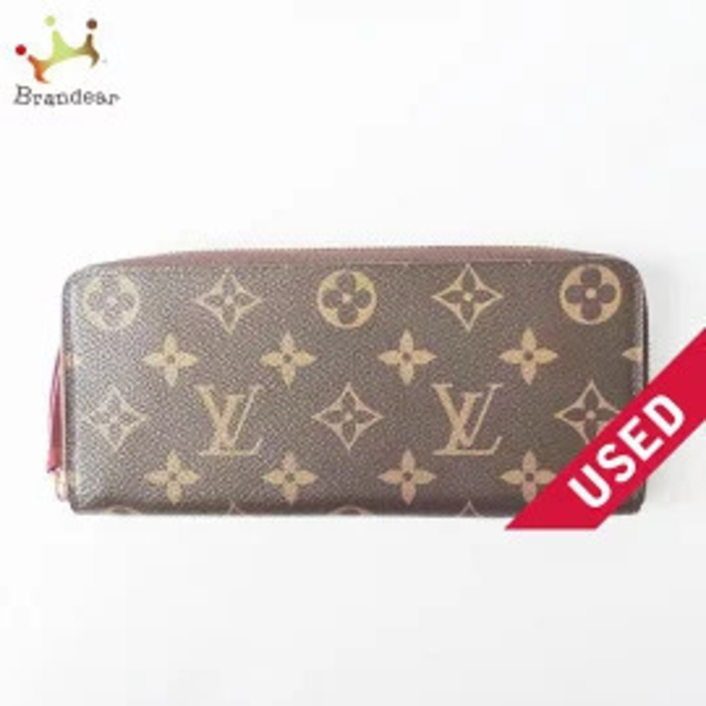 LOUIS VUITTON Portefeuille Clemence Long Wallet Fuschia Pink Monogram Canvas